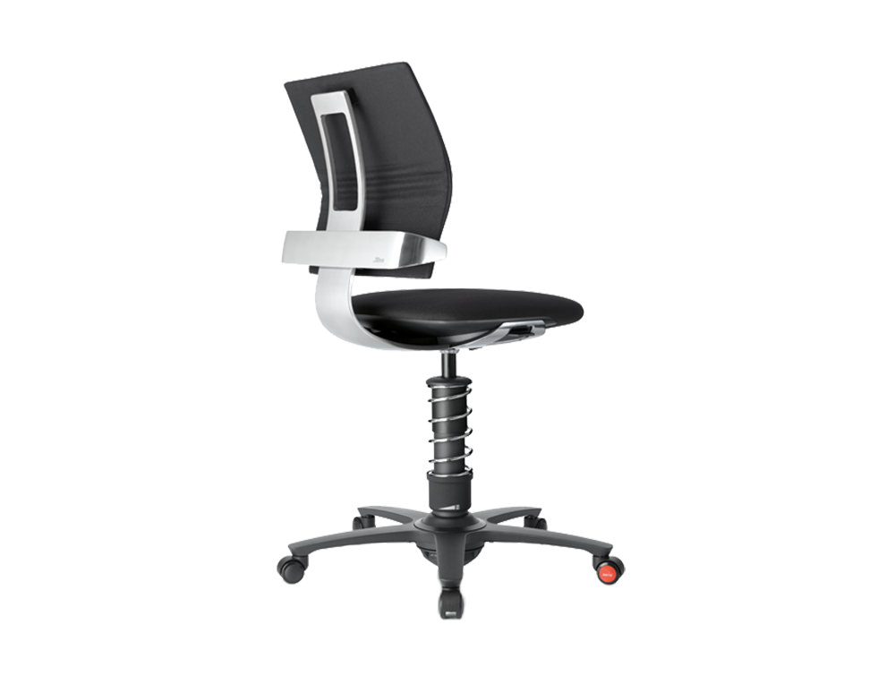 Aeris 3Dee Active Office Chair - Black - Chrome Finish - Black Base