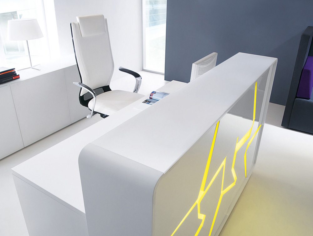 Arctic Summer High Gloss Reception Desk Desks Counters Arctic Summer High Gloss Reception Desk