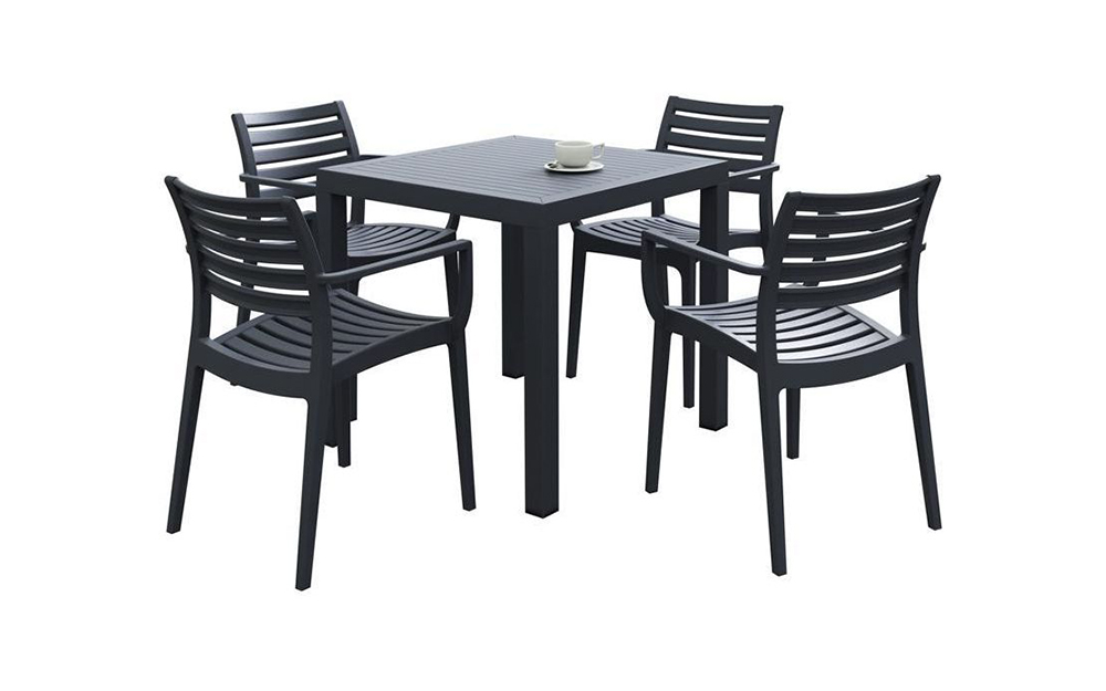 Artemis Outdoor Black Dining Set