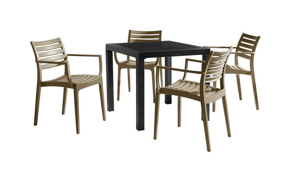 Artemis Outdoor Taupe Dining Set