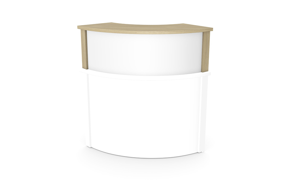 Ashford Reception Corner Desk Riser with Metal Front