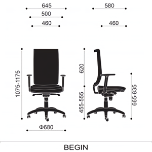 Begin Mesh High Backrest Black Swivel Chair with Black Nylon Base in Blue Dimension 1 Begin Mesh High Backrest Black Swivel Chair with Black Nylon Base in Blue Dimension 1