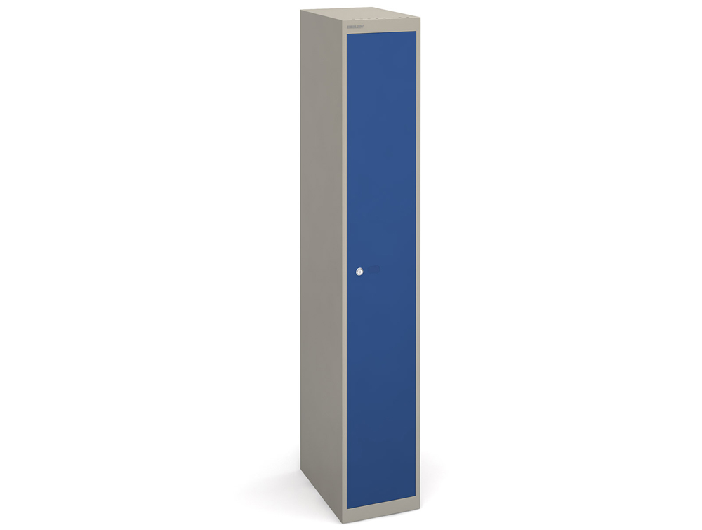 Bisley CLK Deep Metal Locker - Grey and Blue Finish - 1-Door