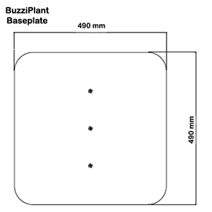 BuzziPlant Freestanding Acoustic Ribbed Panel Dimension 4 BuzziPlant Freestanding Acoustic Ribbed Panel Dimension 4
