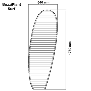 BuzziPlant Freestanding Acoustic Ribbed Panel Dimension 2 BuzziPlant Freestanding Acoustic Ribbed Panel Dimension 2