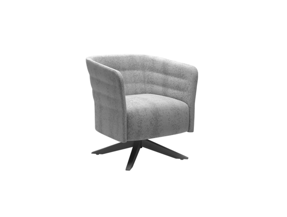 Cell72 Single-Seater Chair with Fixed Steel Base and 4 Legs in Wood