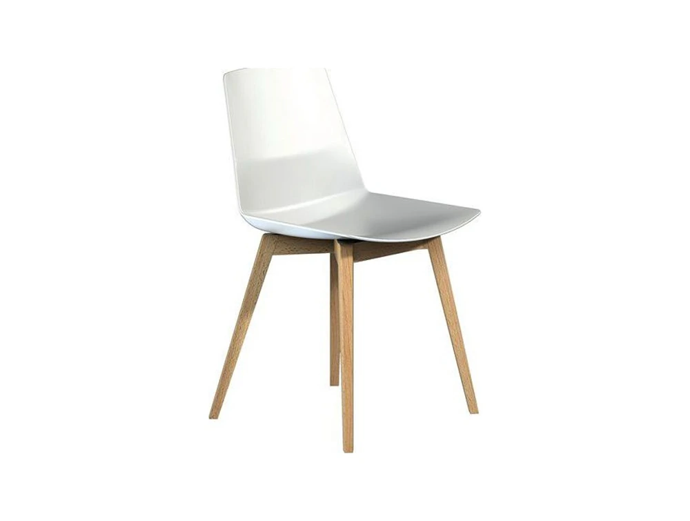 Quadrifoglio Clue Dining Chair with Wooden Legs