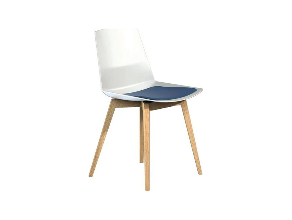 Quadrifoglio Clue Dining Chair with Wooden Legs