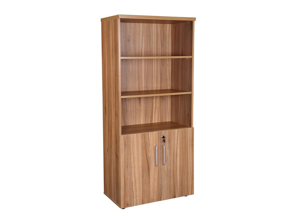 Elite 5-Level Cupboard Part-Open - Black Walnut