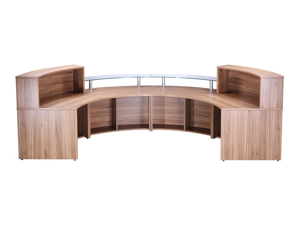 Elite 4 Section Semi Circle Reception Unit In White