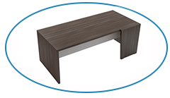 Executive office desks Straight Executive Office Desk in Walnut