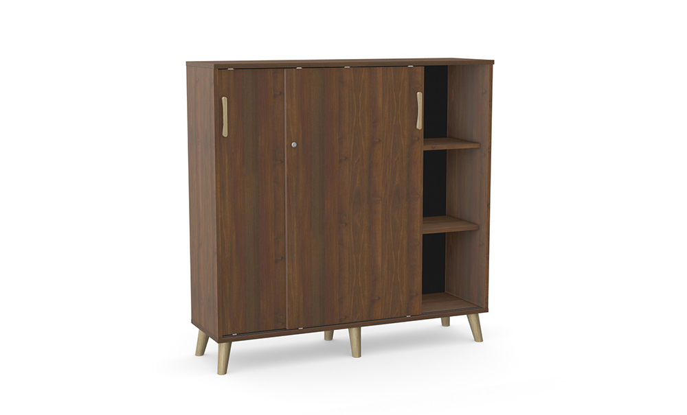 Sove Wooden Filing with Sliding Doors