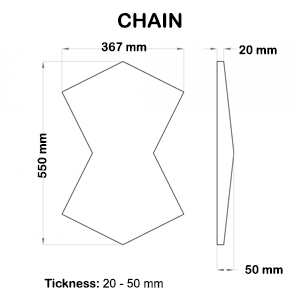 Fluffo Chain Acoustic Panel Dimension 1 Fluffo Chain Acoustic Panel Dimension 1