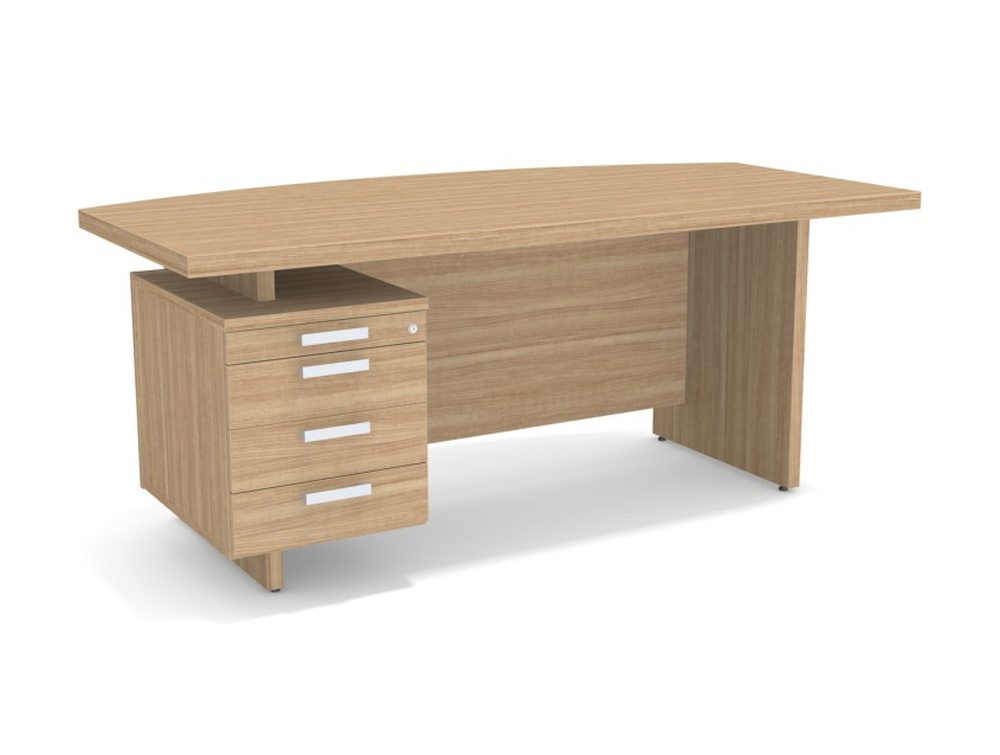 Grand Executive Bow Front Desk With Built In Pedestal Grand Executive Bow Front Desk With Pedestal