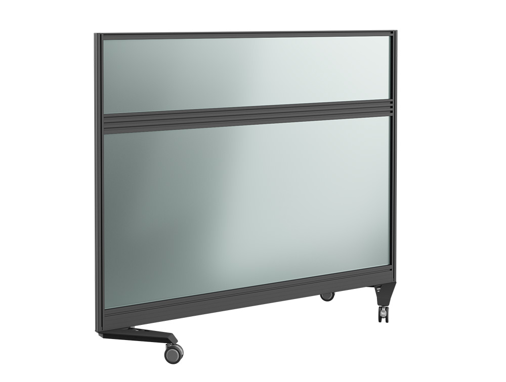 Join Up Mobile Straight Fully Glazed Screen with Toolbar - 1500 x 800mm