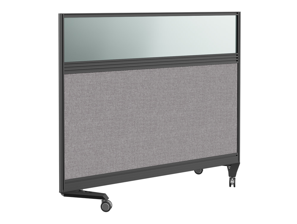 Join Up Mobile Straight Part Glazed Fabric Screen with Single Toolbar - 1500 x 800mm