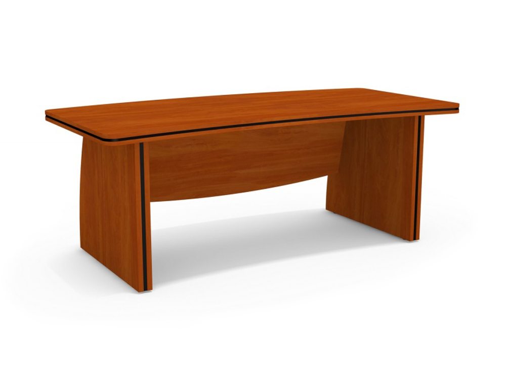 Oskar Executive Bow Front Desk With Panel Legs Office Oskar Executive Bow Front Desk With Panel Legs