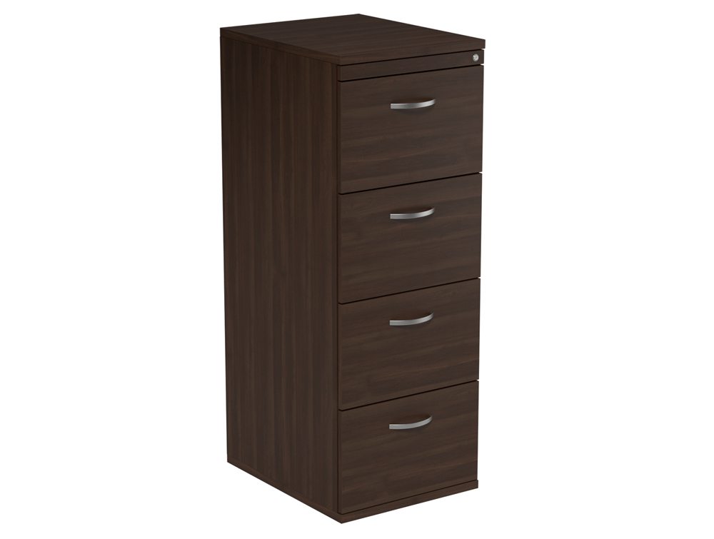 Kito 4 Drawer Filing Cabinet In Walnut Radius Office Uk