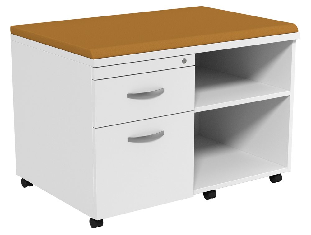 Kito Underdesk Mobile Unit With Big Cushion In White