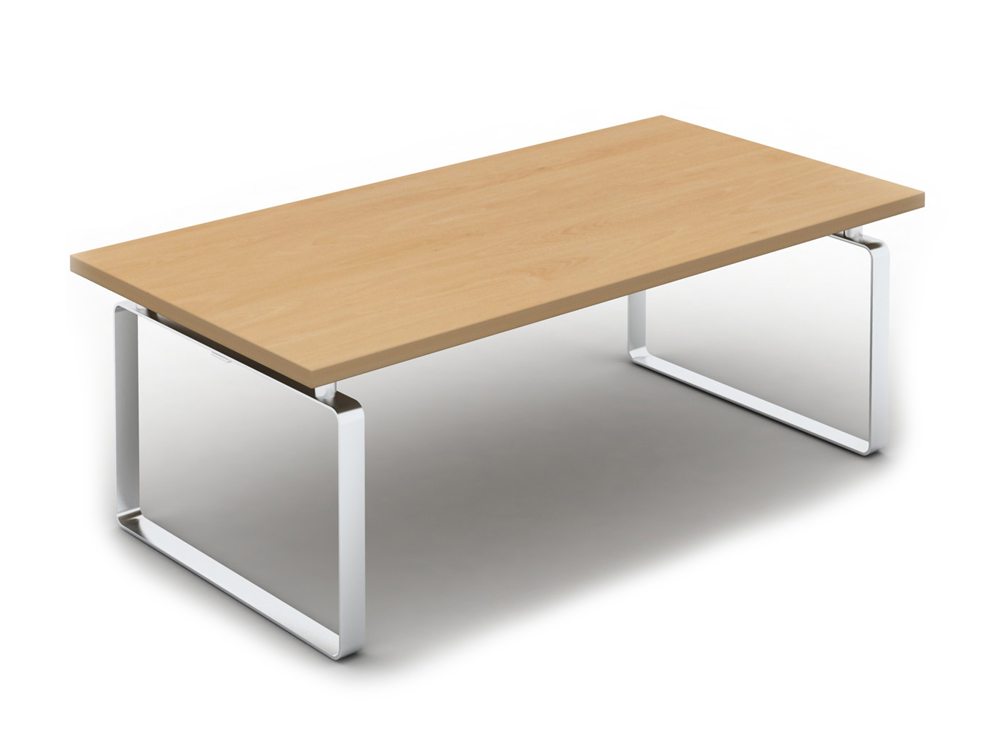 Loop Rectangular Coffee Table with Closed Chrome Frame