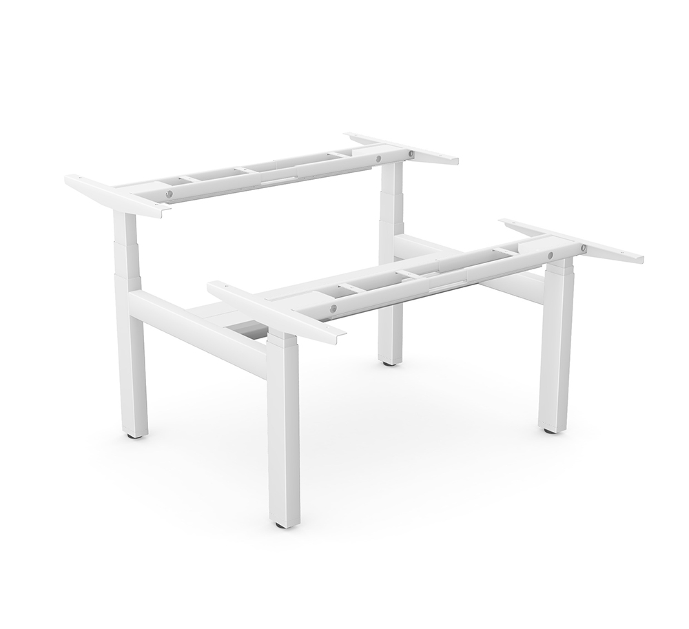 Leap Adjustable Double Bench Desk 3 Stage Frame