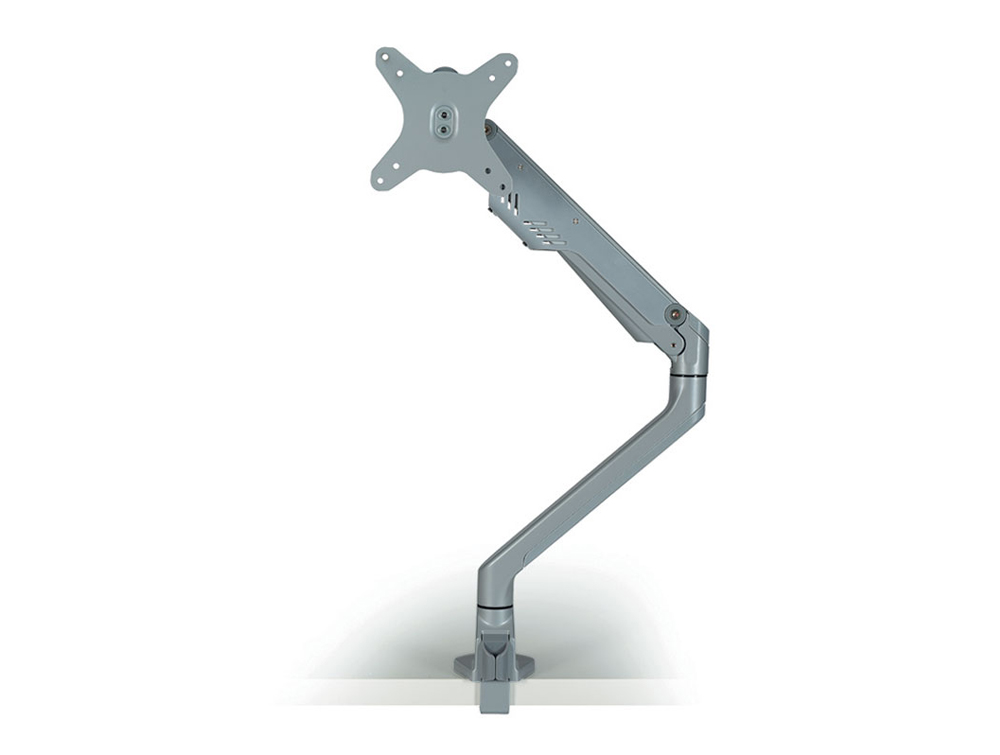 Libero Slimline Gas Lift Single Monitor Arm in Silver