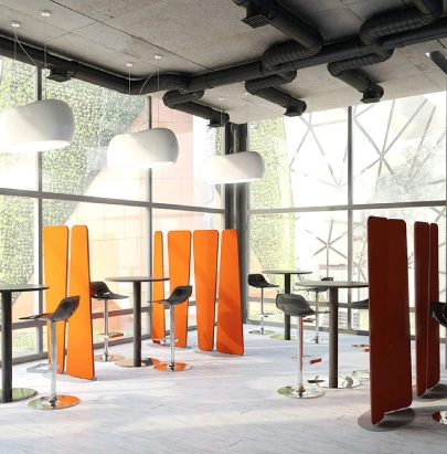 MDD Acoustic Freestanding Screens in Breakout Area