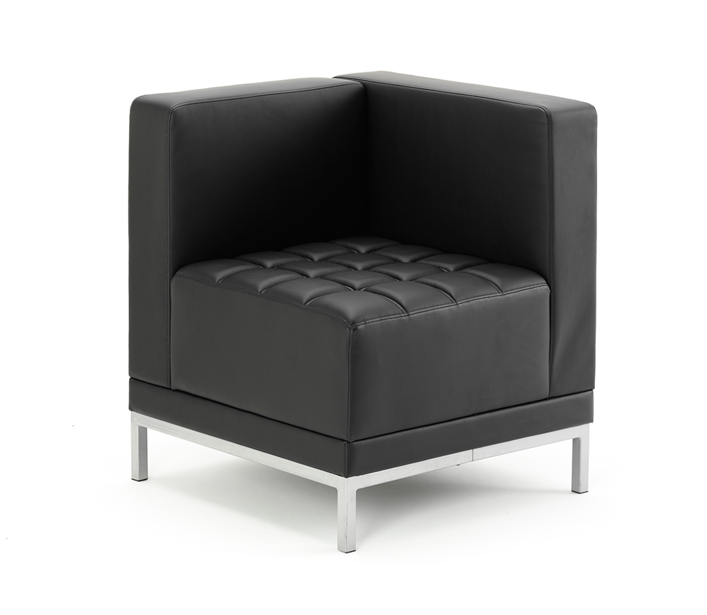 Dynamo Infinity Deep Oned Straight Back Sofa Corner Chair In Black