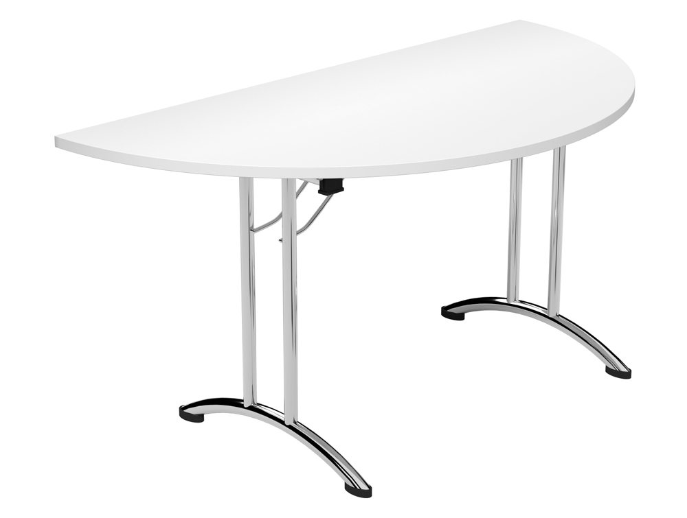 Morph Fold Semi Circle Foldable Table In White
