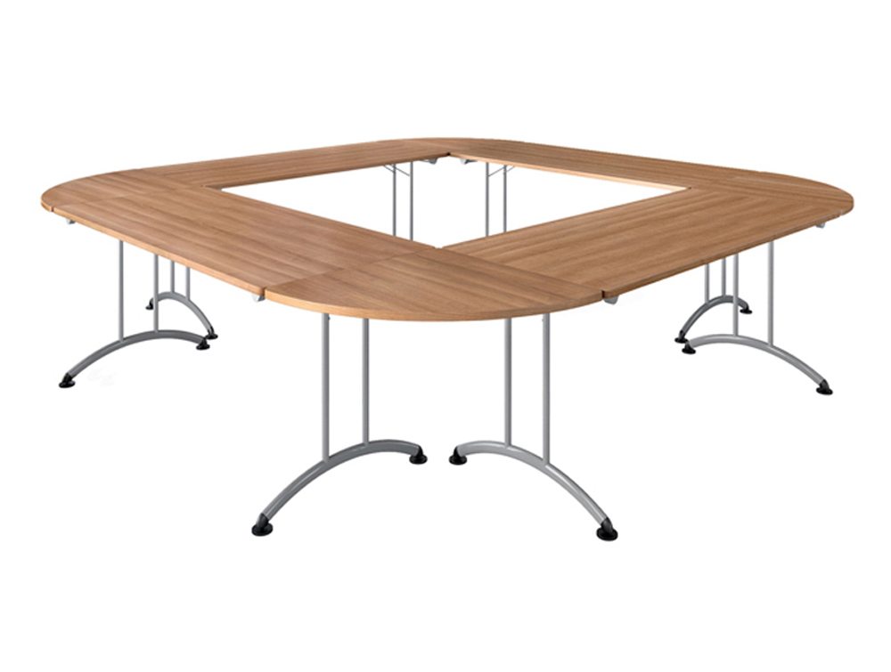 Buronomic Rectangular Folding Table with 90 Degrees Links