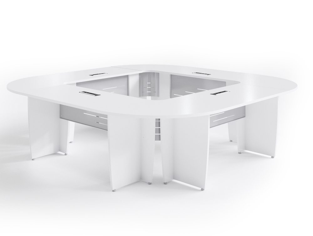Buronomic Success Meeting Room Square Table - White
