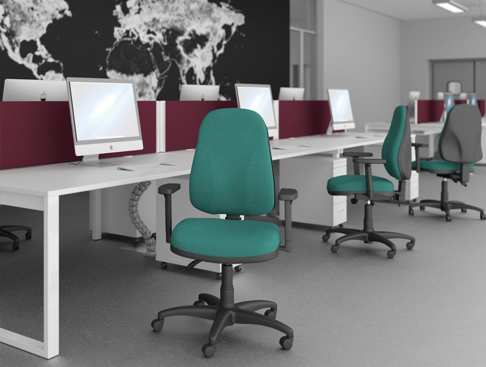 Green Office Chair Without Arms Designs Oa Task Operator Office Chair With Adjule Arms In Blue