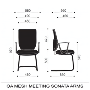 OA Mesh Back Task Operator Chair in Black Dimension 2 OA Mesh Back Task Operator Chair in Black Dimension 2