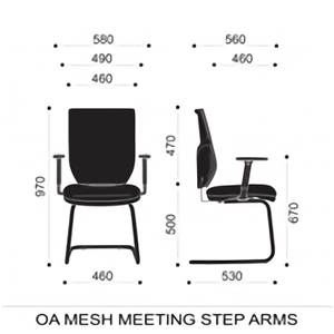 OA Mesh Back Task Operator Chair in Black Dimension 3 OA Mesh Back Task Operator Chair in Black Dimension 3