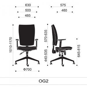 OG Series High Backrest Swivel Task Chair in Green Dimension 1 OG Series High Backrest Swivel Task Chair in Green Dimension 1