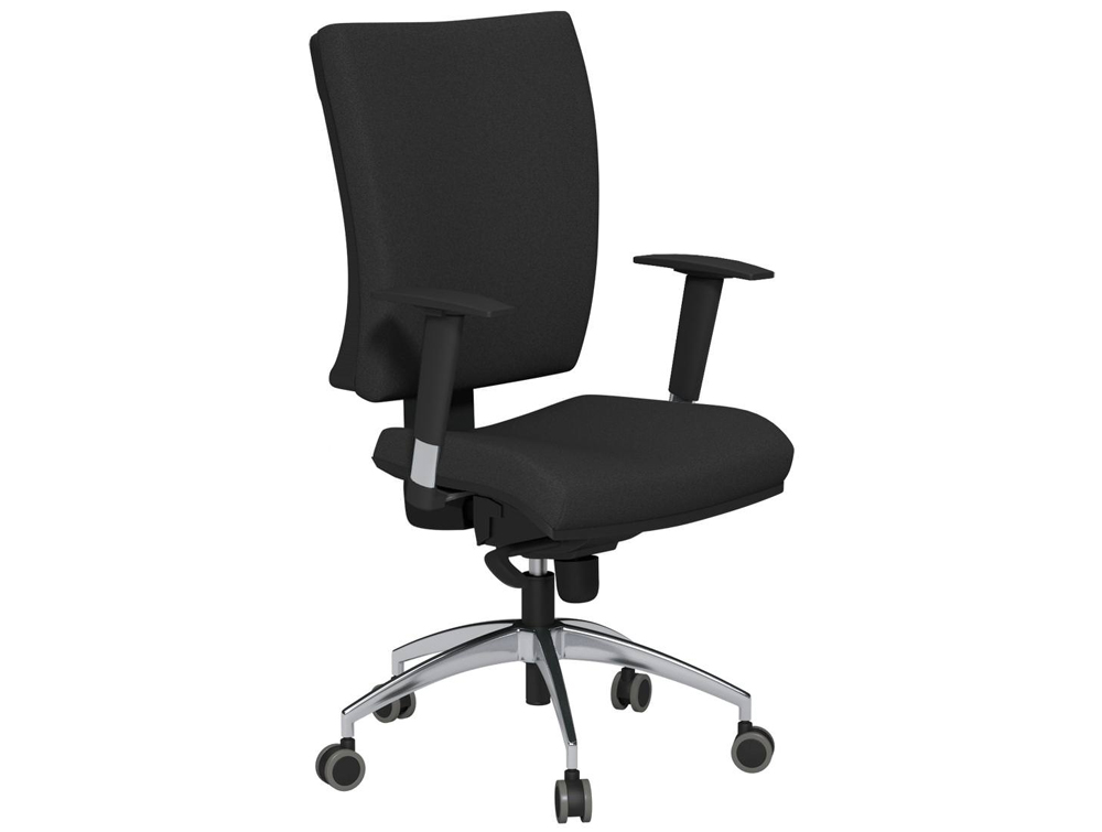 og series high backrest swivel task chair in black