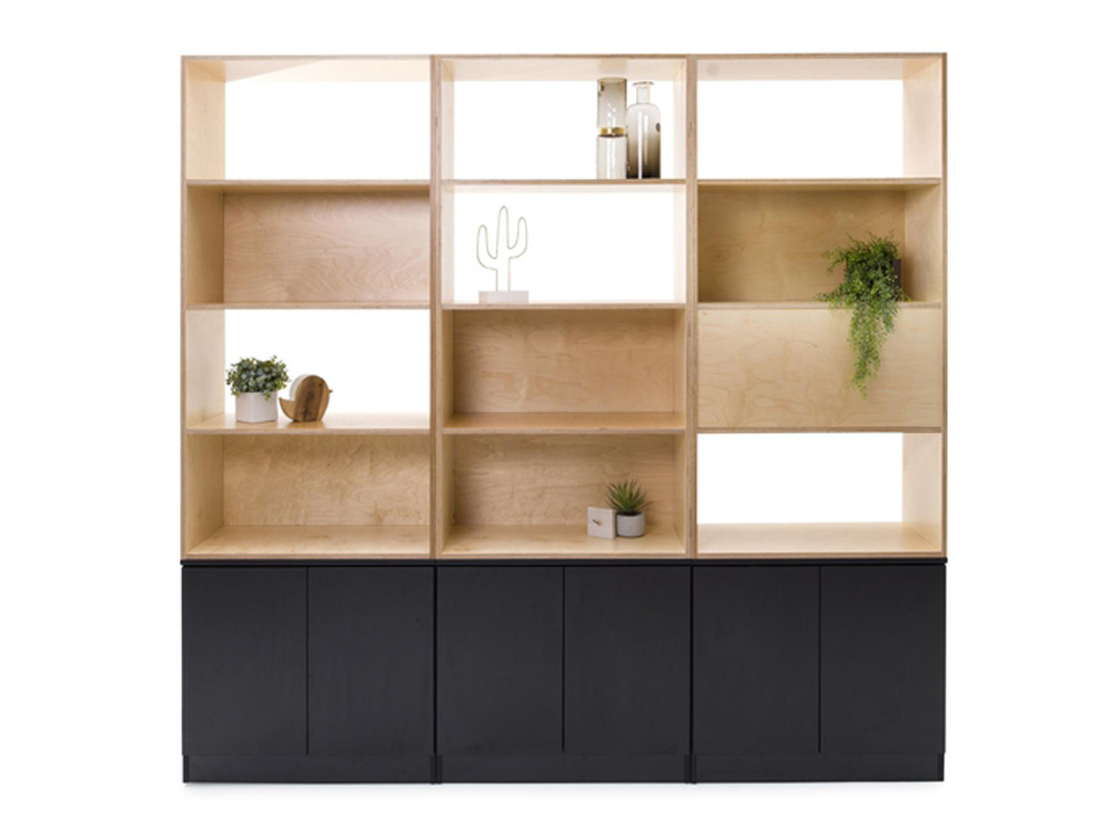 Spacestor Palisades Wooden Grid Space Dividers with Storage