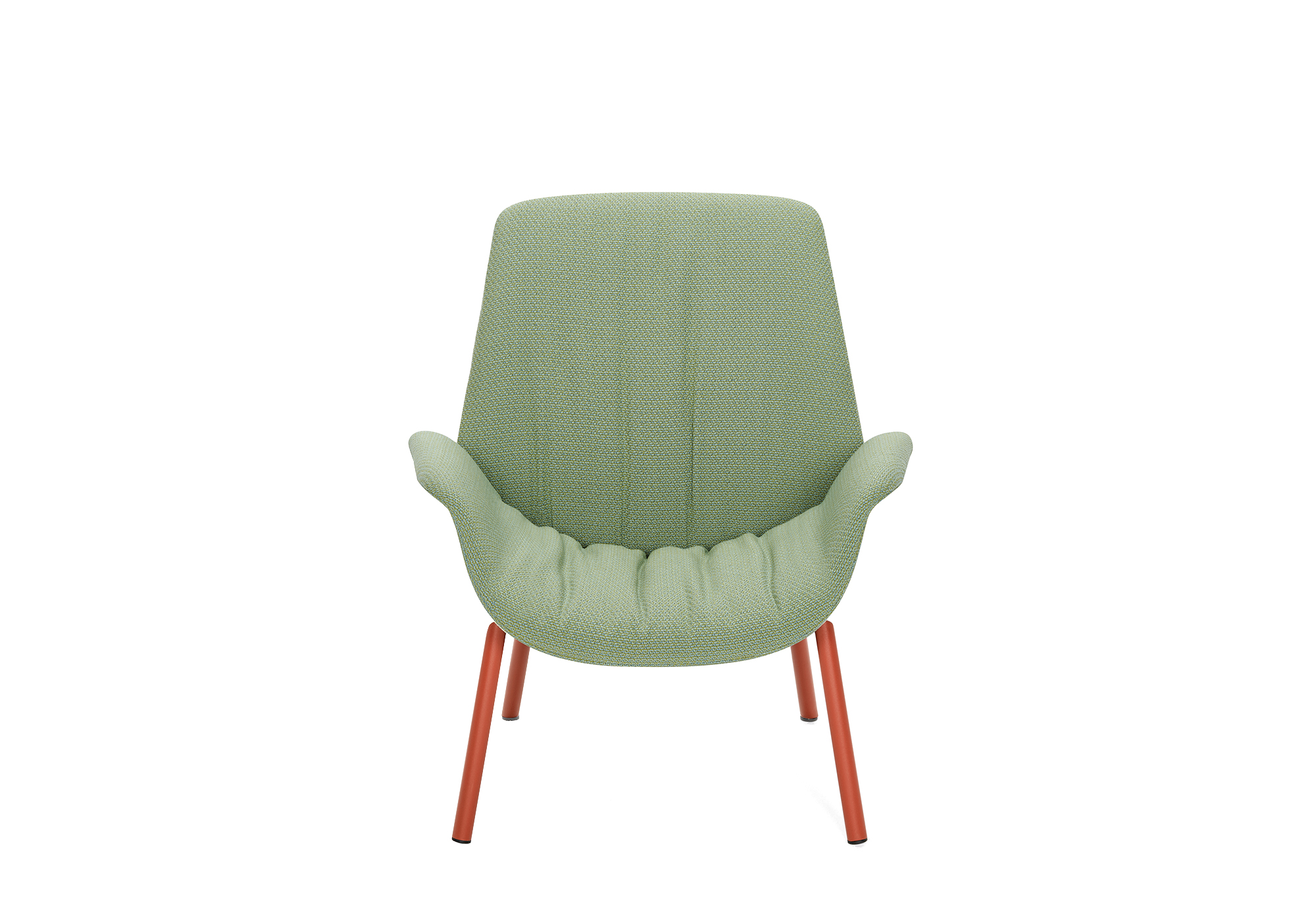 Pedrali Ila Lounge Armchair with for-Legs in Steel Tube Frame