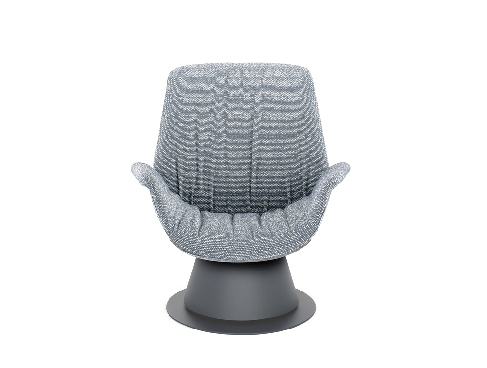 Pedrali Ila Lounge Armchair with Swivelling Central Steel Base
