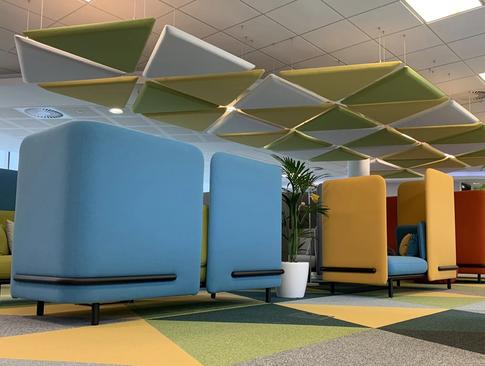 Playrix Office Blue High Roof Meeting Den with Acoustic Panels