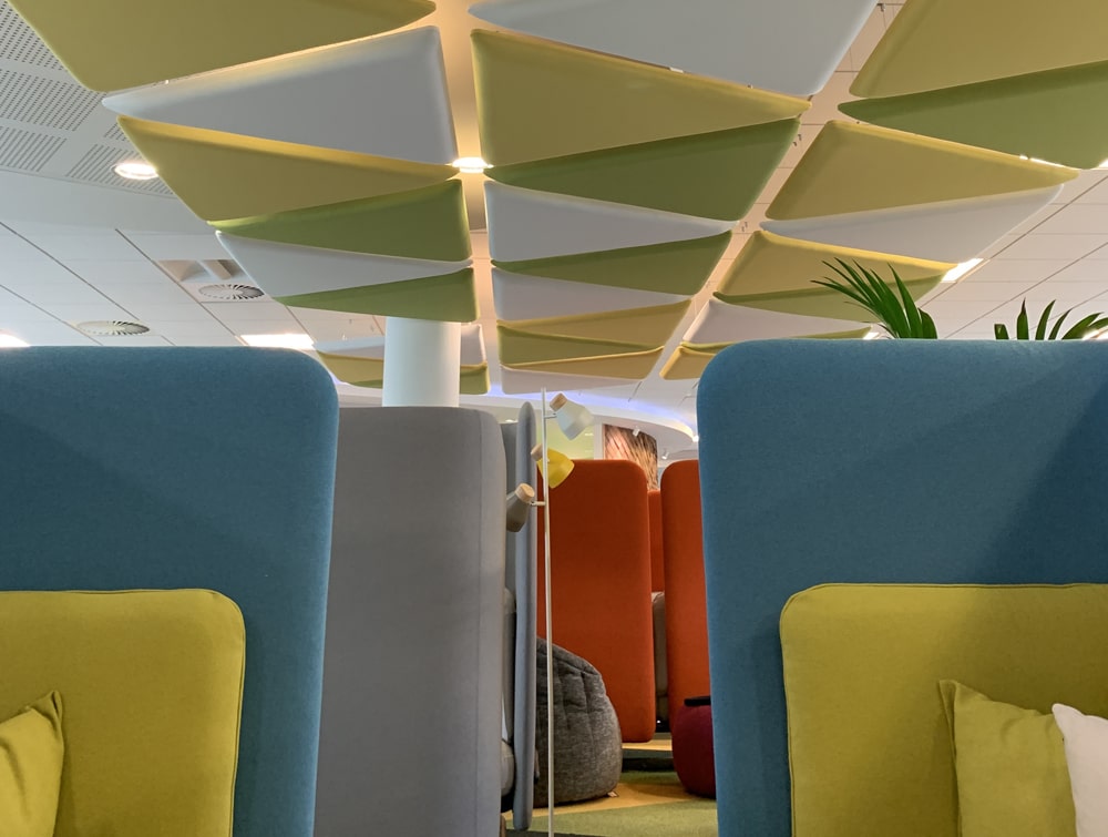 Playrix Office Ceiling Suspended Triangular Acoustic Panels