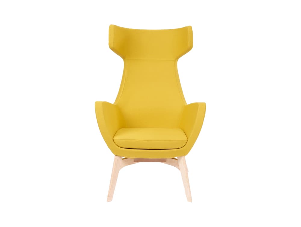 Portland Lounge Chair with Wooden 4 Legged Base