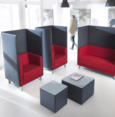 Profim Vancouver Oto Pouffe and Tables in an Office Environment