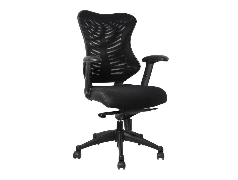 delux spine task chair in black