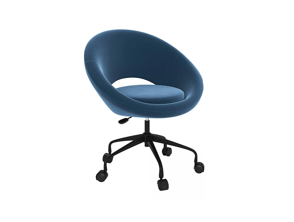 Scoop Collection Mid-Century Modern Chair with Five Star Base