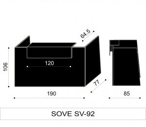 Sove Large Reception with Riser Dimension 2 Sove Large Reception with Riser Dimension 2