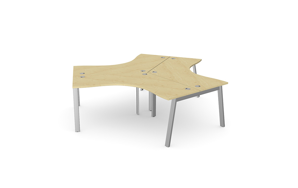 Switch 120 Degree 3 Person Bench with A-Leg