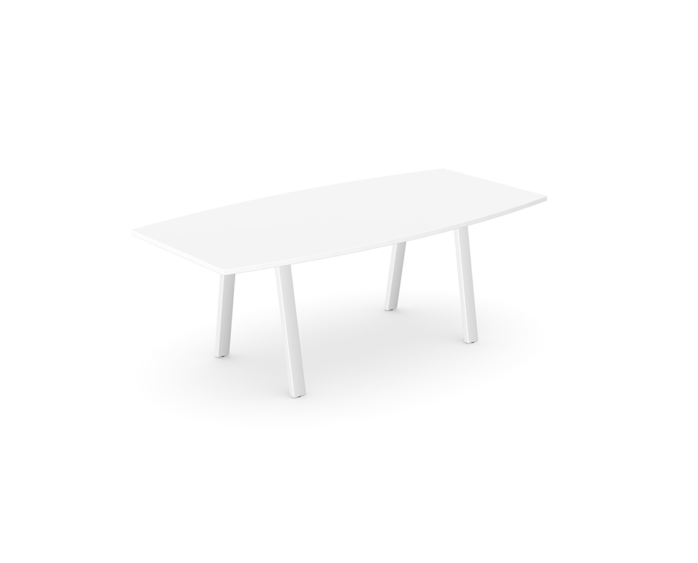 Switch Single Curved Meeting Table with A-Leg