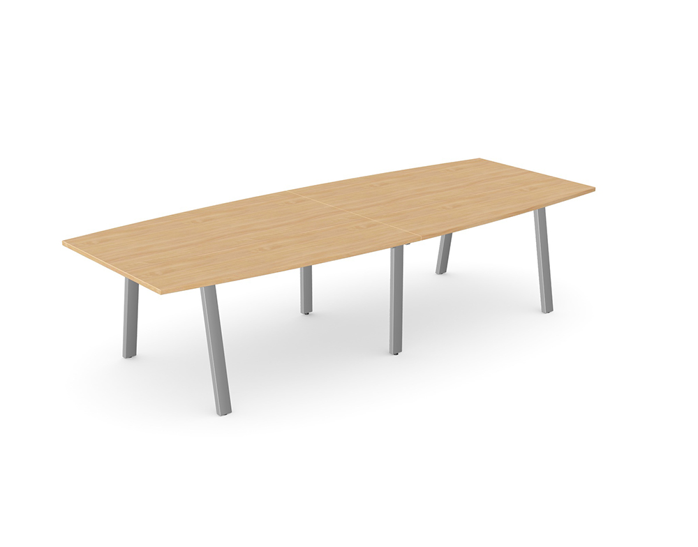 Switch 2 Person Curved Meeting Table with A-Leg
