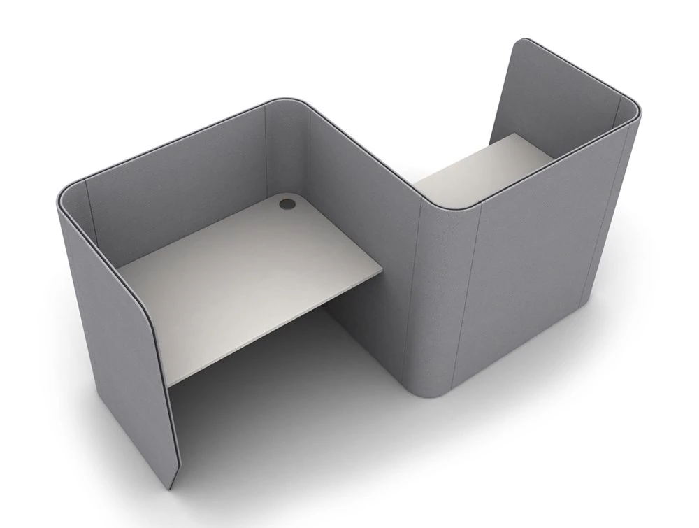 Zone Modular Acoustic 2-Person Private Desking Module